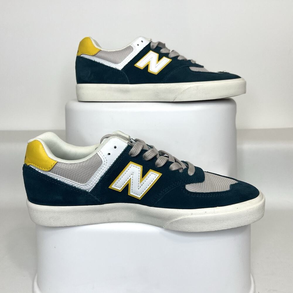 Size 8.5 - New Balance Numeric 574 Vulc Deep Ocean Sunflower